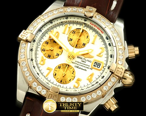 브라이틀링 Chronomat Evo SS/LE White Roman A7750 28800bph -BSW0213C