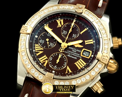 브라이틀링 Chronomat Evo SS/LE Brown Roman A7750 28800bph -BSW0213D