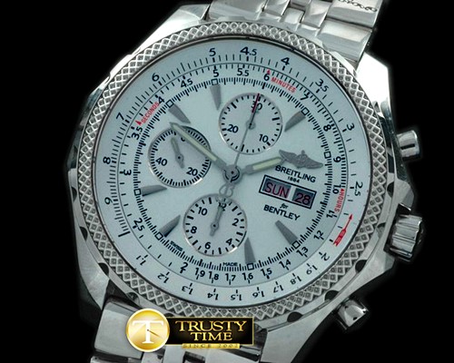 브라이틀링 Bentley GTII SS/SS White Sabre Asia 7750 28800bph -BSW0229A