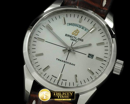 브라이틀링 TransOcean DayDate SS/LE White Asian 2836 -BSW0233A