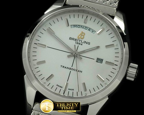 브라이틀링 TransOcean DayDate SS/ME White Asian 2836 -BSW0234A