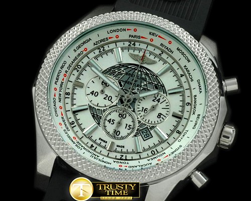 브라이틀링 Bentley Unitime Chrono SS/RU White Jap OS20 Qtz -BSW0235A