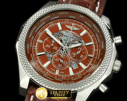 브라이틀링 Bentley Unitime Chrono SS/LE Brown Jap OS20 Qtz -BSW0236C