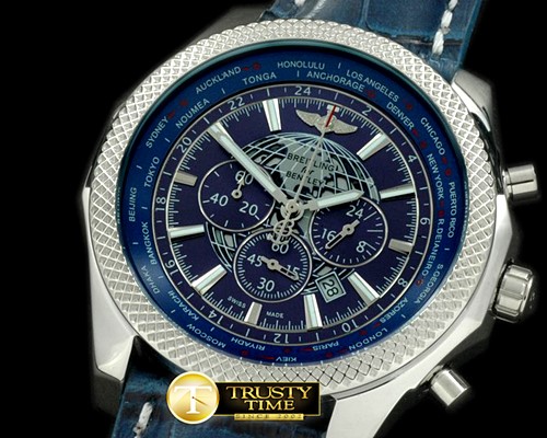 브라이틀링 Bentley Unitime Chrono SS/LE Blue Jap OS20 Qtz -BSW0236E