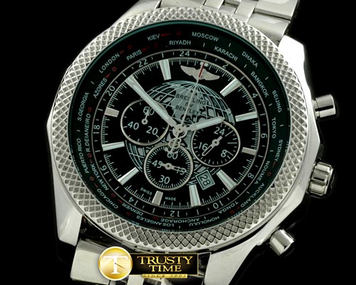브라이틀링 Bentley Unitime Chrono SS/SS Black Jap OS20 Qtz -BSW0237B