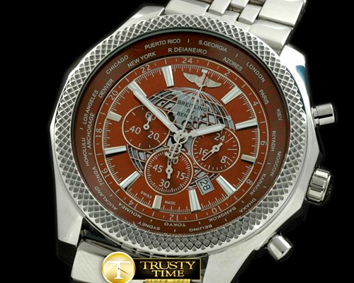 브라이틀링 Bentley Unitime Chrono SS/SS Brown Jap OS20 Qtz -BSW0237C