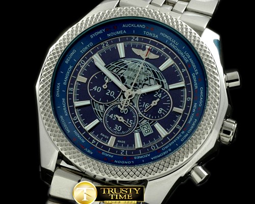 브라이틀링 Bentley Unitime Chrono SS/SS Blue Jap OS20 Qtz -BSW0237D