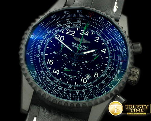 브라이틀링 Navitimer Cosmonaute PVD/LE Black/Grn Jap OS20 Qtz -BSW0242C