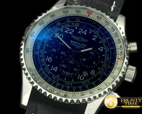 브라이틀링 Navitimer Cosmonaute SS/LE Black/Blue Jap OS20 Qtz -BSW0243A