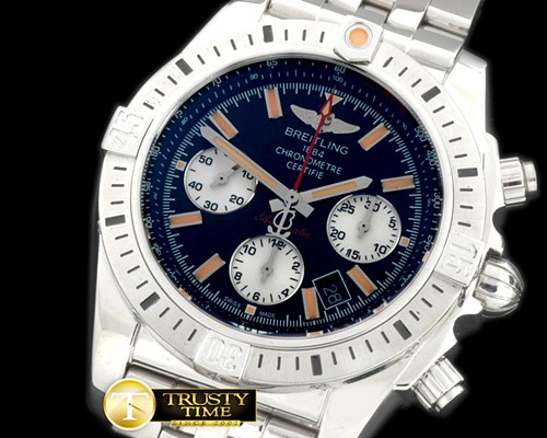 브라이틀링 Chronomat B01 SS/SS Black Sticks A7750 28800bph -BSW0257D