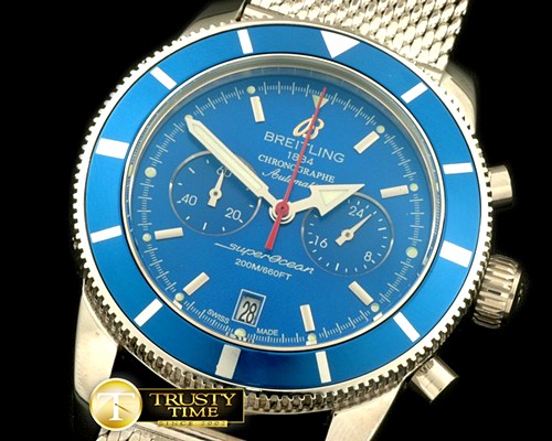 브라이틀링 Heritage Chrono SS/ME Blue Jap OS20 -BSW0260C