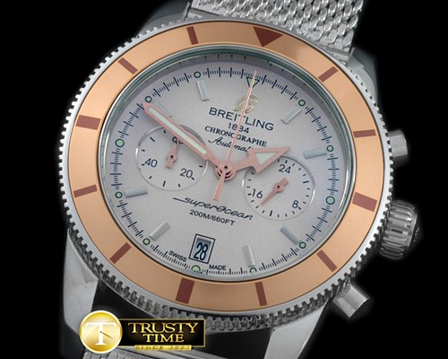 브라이틀링 2010 Heritage Chrono SS/ME White Jap OS20 -BSW0264B