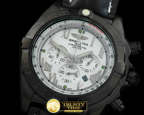 브라이틀링 Chronomat B01 PVD/LE White Roman Jap OS20 Qtz -BSW0267A