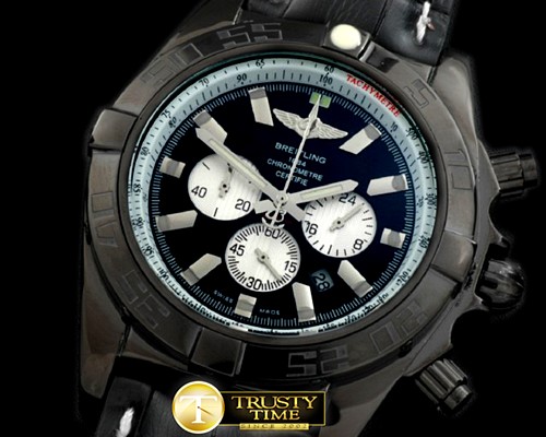 브라이틀링 Chronomat B01 PVD/LE Black Roman Jap OS20 Qtz -BSW0267C