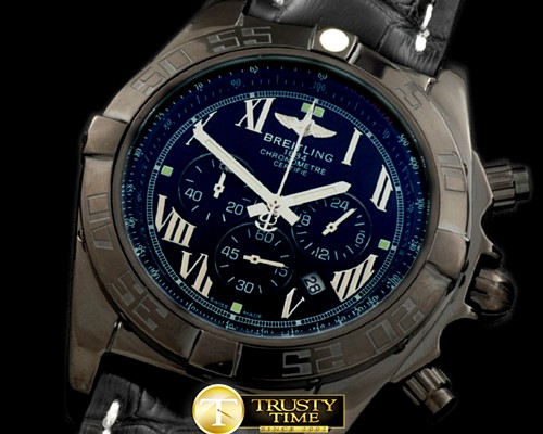 브라이틀링 Chronomat B01 PVD/LE Black Stick Jap OS20 Qtz -BSW0267D