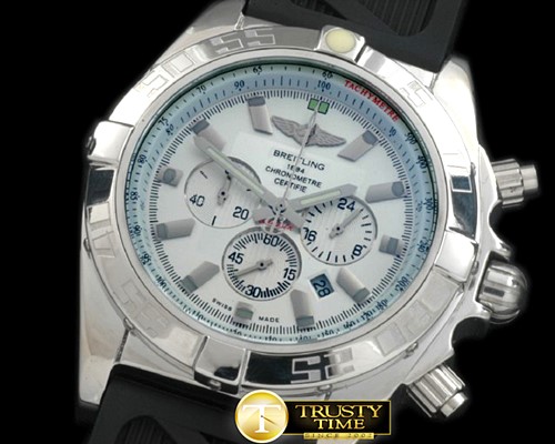브라이틀링 Chronomat B01 SS/RU White Stick Jap OS20 Qtz -BSW0268A
