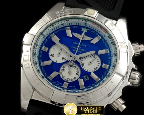 브라이틀링 Chronomat B01 SS/RU Blue Stick Jap OS20 Qtz -BSW0268C