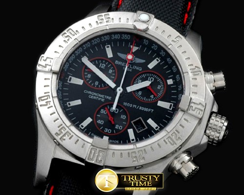 브라이틀링 Seawolf Chrono SS/NY Black Stk Swiss Eta Qtz 251.262 -BSW0269A