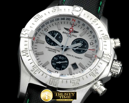 브라이틀링 Seawolf Chrono SS/NY White Stk Swiss Eta Qtz 251.262 -BSW0269E