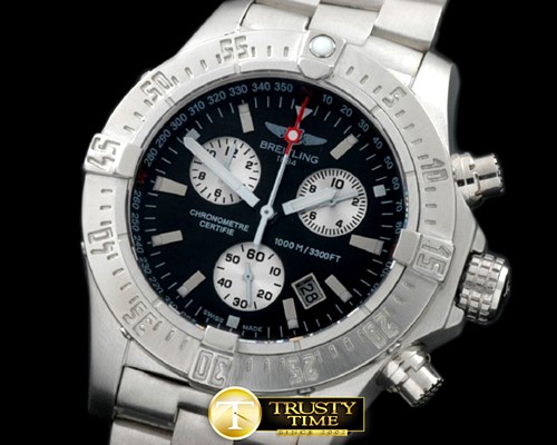 브라이틀링 Seawolf Chrono SS/SS Black Stk Swiss Eta Qtz 251.262 -BSW0271B
