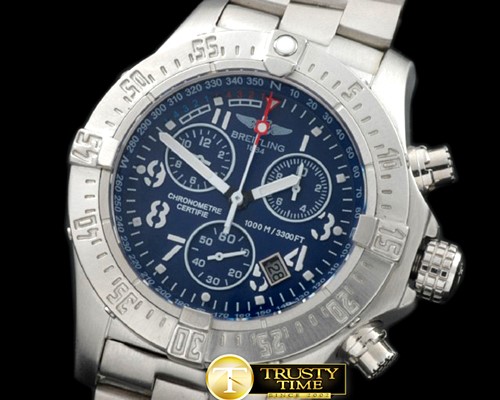 브라이틀링 Seawolf Chrono SS/SS Graphi Num Swiss Eta Qtz 251.262 -BSW0271D