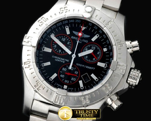 브라이틀링 Seawolf Chrono SS/SS Black Stk Swiss Eta Qtz 251.262 -BSW0271E