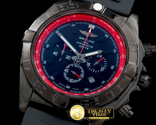 브라이틀링 Chronomat B01 PVD/RU Blue/Red Stick Jap OS20 Qtz -BSW0275C