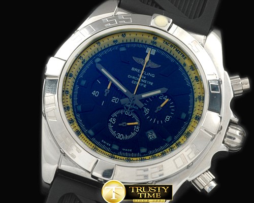 브라이틀링 Chronomat B01 SS/RU Blue/Yellow Stick Jap OS20 Qtz -BSW0276A