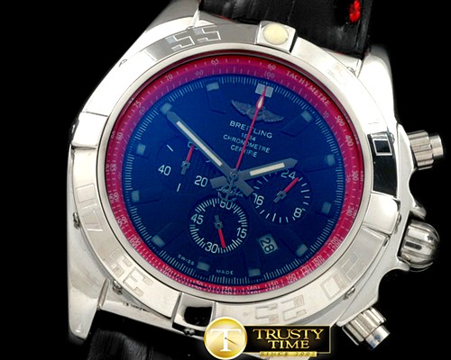 브라이틀링 Chronomat B01 SS/RU Blue/Red Stick Jap OS20 Qtz -BSW0276C