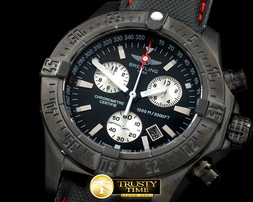 브라이틀링 Seawolf Chrono PVD/NY Black Stk Swiss Eta Qtz 251.262 -BSW0282B