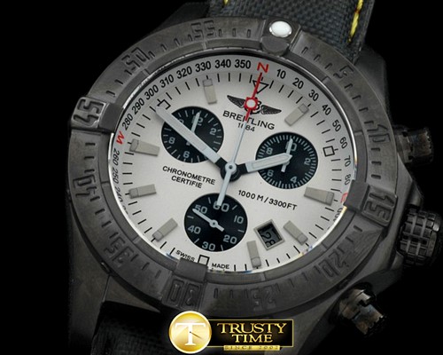브라이틀링 Seawolf Chrono PVD/NY White Stk Swiss Eta Qtz 251.262 -BSW0282E