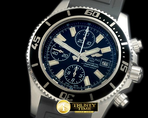 브라이틀링 Superocean Abyss 44 SS/RU Blk/Wht A7750 -BSW0305A