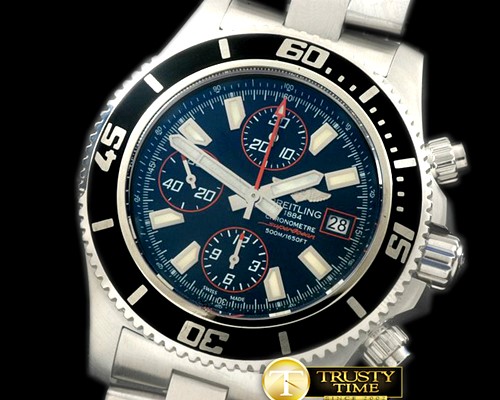 브라이틀링 Superocean Abyss 44 SS/SS Blk/Red A7750 -BSW0306B