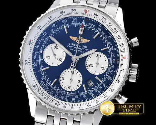 브라이틀링 Navitimer SS/SS Blue Sticks A7750 -BSW0313B