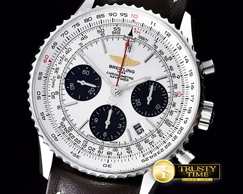 브라이틀링 Navitimer SS/LE White Stk A7750 -BSW0315B