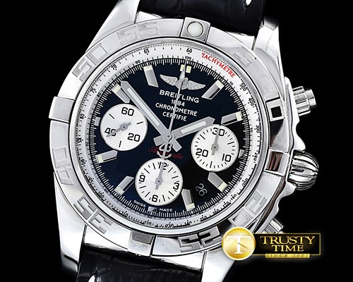 브라이틀링 Chronomat B01 SS/SS Black Sticks A7750 28800bph JF -BSW0317C