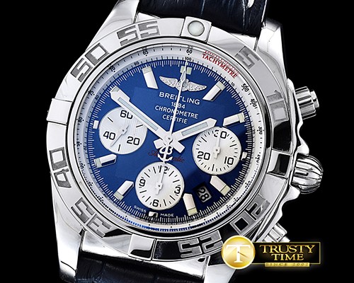 브라이틀링 Chronomat B01 SS/SS Blue Sticks A7750 28800bph JF -BSW0317D