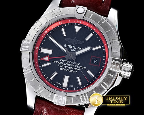 브라이틀링 Avenger II GMT SS/LE Black Stick A2836 -BSW0318