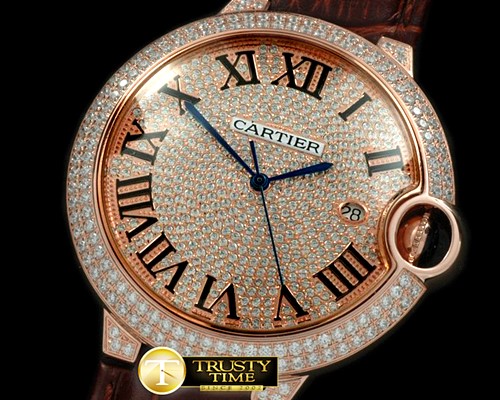 까르띠에 Ballon De Cartier Men RG/LE Daim Asian Eta 2892 -CAR0268B