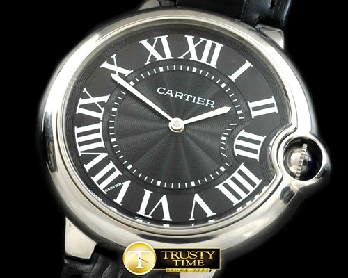 까르띠에 Ballon De Cartier Mid SS/LE Black Roman Miyota -CAR0330B