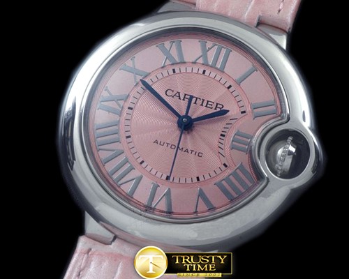 까르띠에 Ballon De Cartier Ladies SS/LE Pink Roman Miyota -CAR0331A