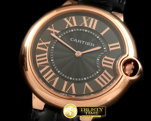 까르띠에 Ballon De Cartier Mid RG/LE Black Roman Miyota -CAR0332A