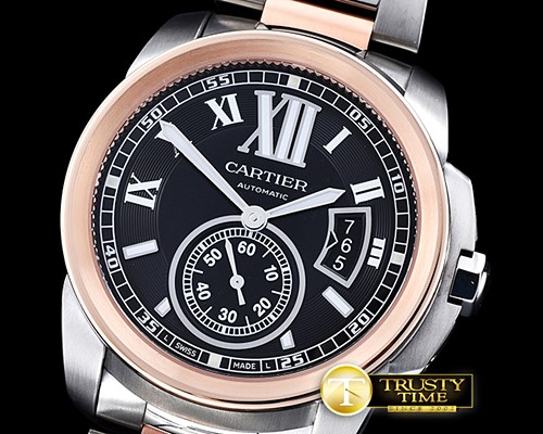 까르띠에 Cartier De Calibre RG/SS Black JF Miyota 8205 -CAR0364B