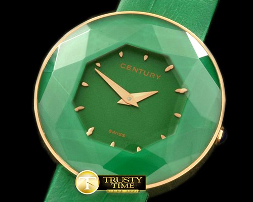 센츄리 Couture Ladies RG/LE Green Swiss Qtz -CEN003A