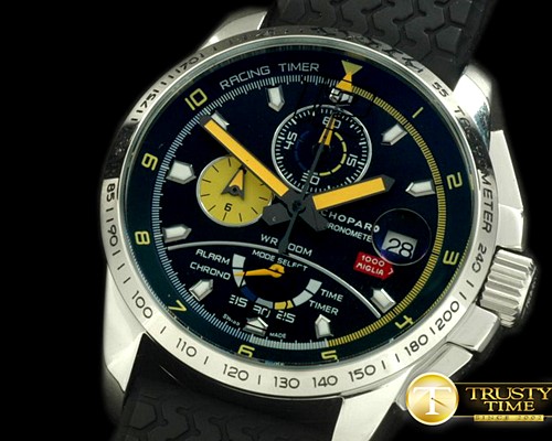 쇼파드 Mile Miglia 2014 SS/RU Black/Ylw Jap OS20 Qtz -CH127C