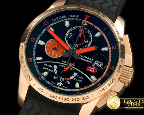 쇼파드 Mile Miglia 2014 RG/RU Black/Red Jap OS20 Qtz -CH128A