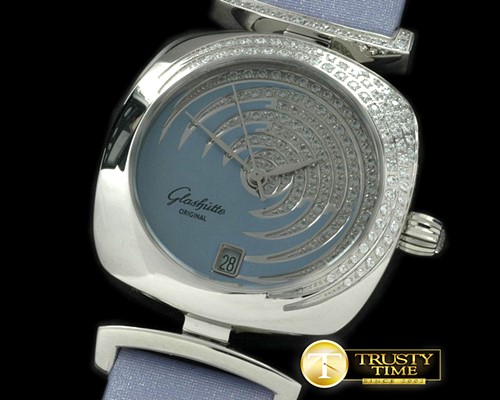 글라슈테 Pavonina Ladies SS/ST Mid Blue Swiss Quartz -GLA0018A