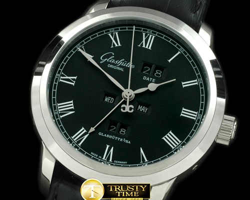 글라슈테 Senator Perpetual Calendar SS/LE Black Asian 2813 -GLA0024A
