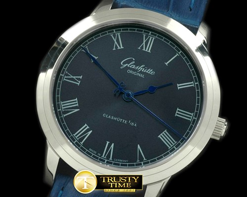 글라슈테 Senator Sixties SS/LE Blue Asian 2824 -GLA0027A