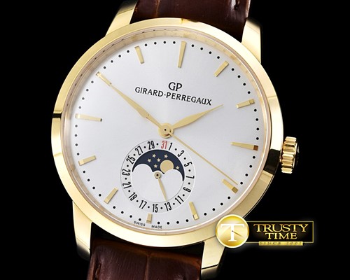 제라 페리고 1966 DateMoonphase YG/LE White M9015 -GP006